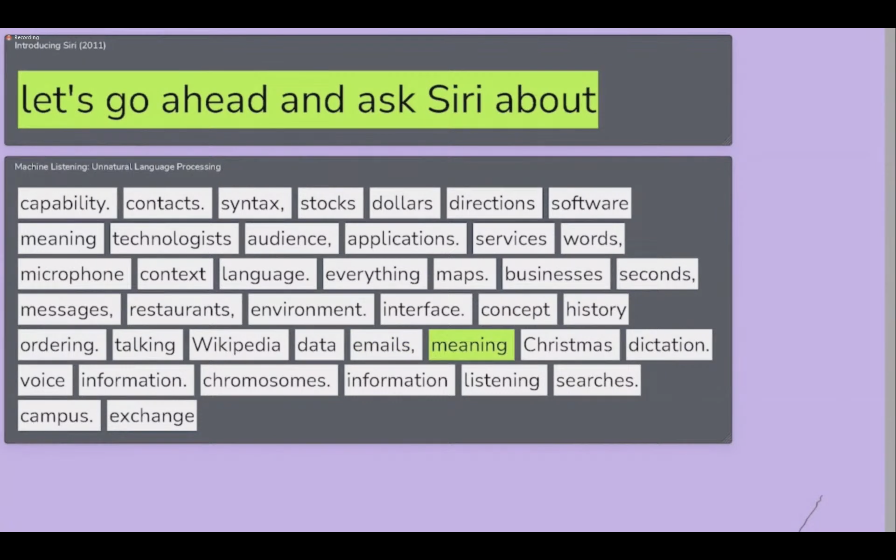 Machine Listening, Unnatural Language Processing, 2021, Zoom essays, audio-video, 33 mins. (video stills)